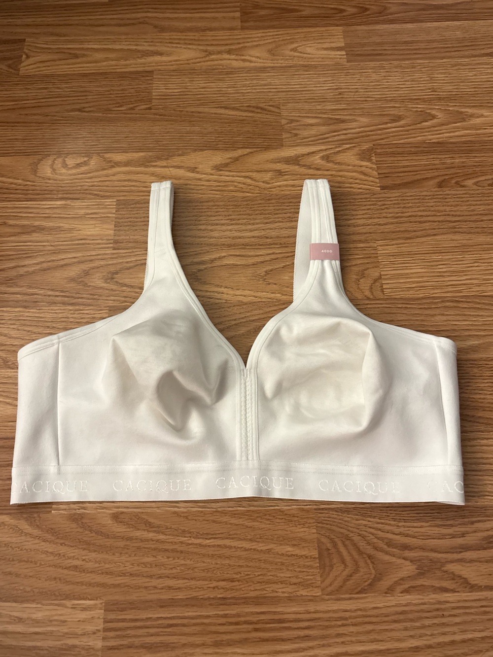 Cacique White Unlined Wireless Bra Size 40DD